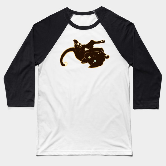 Shelter Cats - Chocolate Dot Baseball T-Shirt by FishWithATopHat